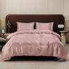 Kuup Satin Surface Duvet Cover Colored Bedding Set Queen Size Quilt Cover High Quality Skin-Friendly Fabric Bedding No Sheet