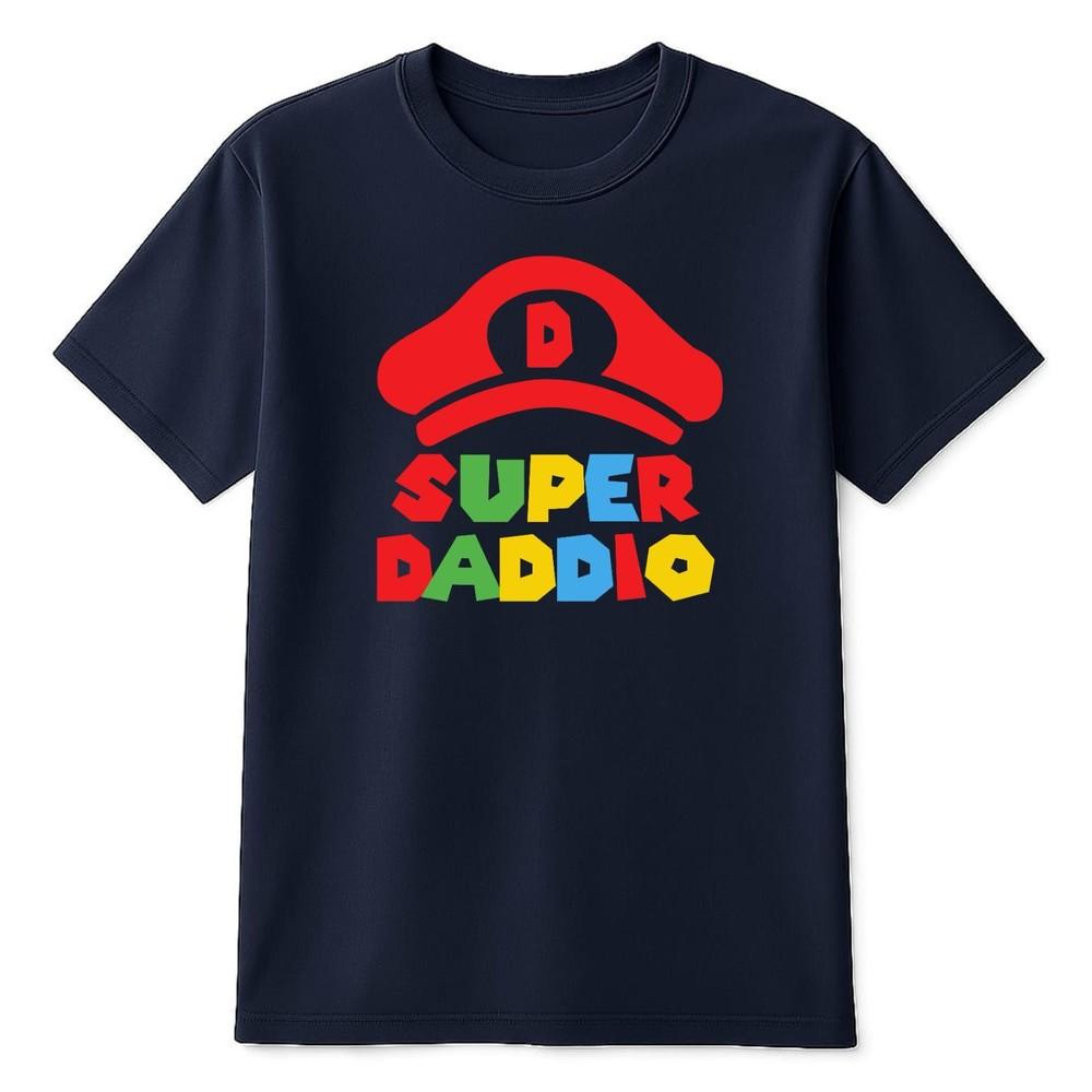Super Daddio Mario Gaming Fathers Day Kids Baby Matching TShirts New Gifts Tee S
