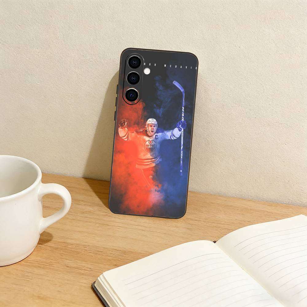 Ice Hockey C-Connor McDavid Phone Case For Samsung Galaxy A73,A72,A71,A70,A53,A52,A51,Others Soft Black Cover