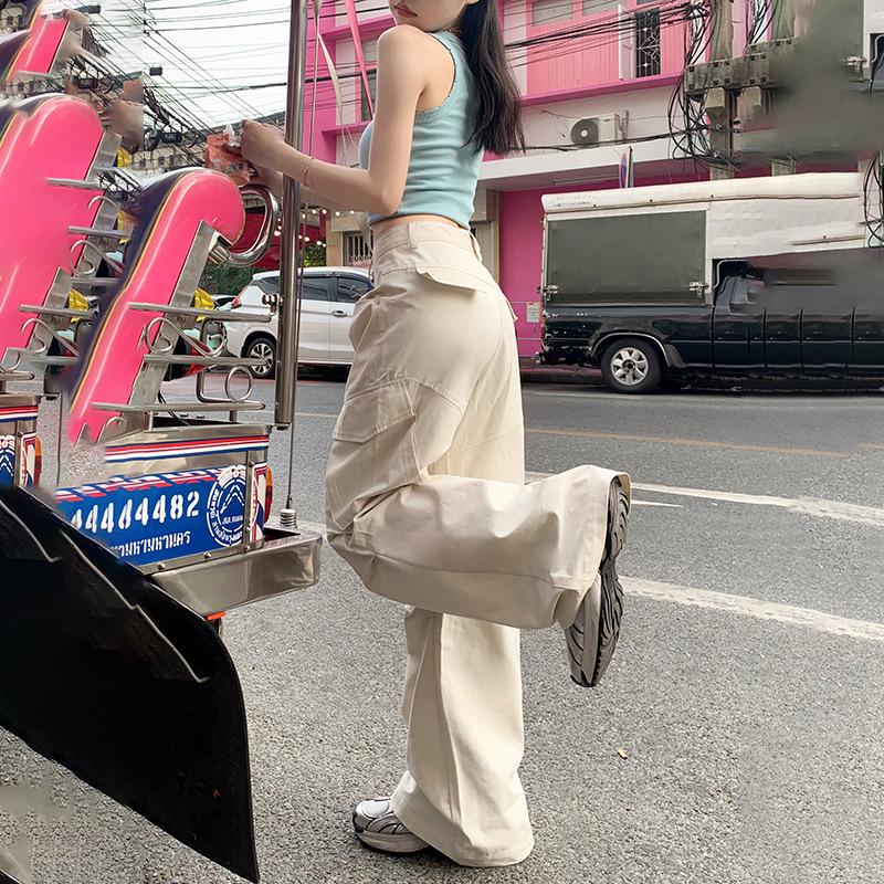 Women's 2024 Summer Wide-Leg High Waist Overalls - Loose, Slim, Straight Casual Pants