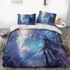 Medieval Duvet Cover Set, Medieval Knight Holding An Aged Old Shield Historical Theme Digital Print Bedding Set
