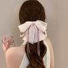Korean Polka Dot Bow Claw Hair Clip - High-End Cloud Bubble Design for Women