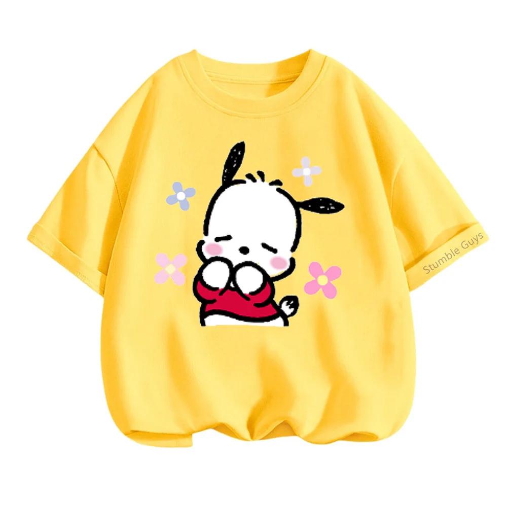 Children's Casual T-Shirt Summer Sanrio Cartoon Short Sleeve Boys' and Girls' Clothing