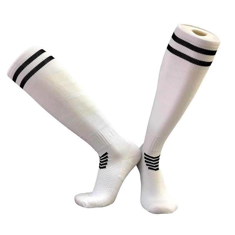 Handtuchboden Fußballsocken Atmungsaktiv Kniehoch Trainingslange Strümpfe Erwachsene Jugendliche Kinder Praktische Wettkampf-Fußballsocken