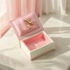 Creative Engagement Ring Case Velvet Jewelry Packaging Durable Book Shape Ring Box  Travel