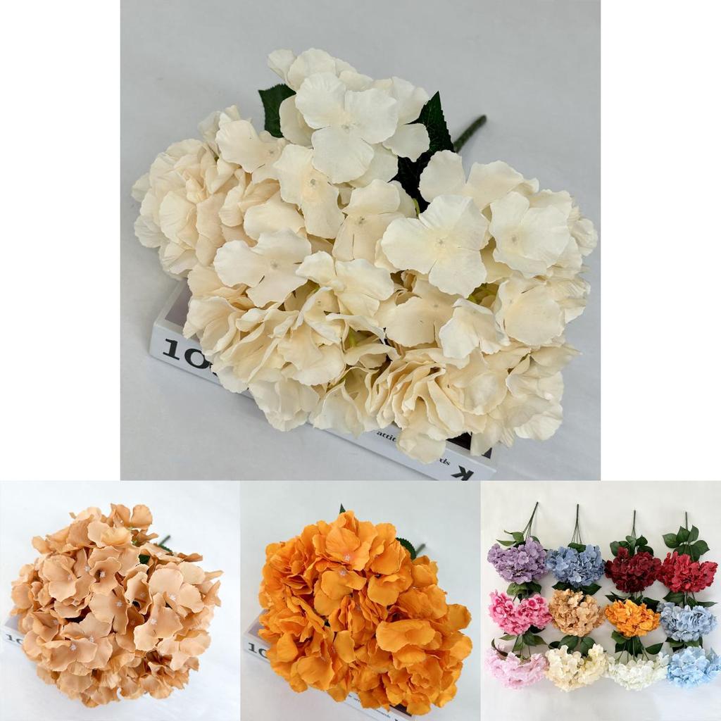 Romantic Garden Silk Flower Bouquet With Large Petals For Wedding Decor And Photography