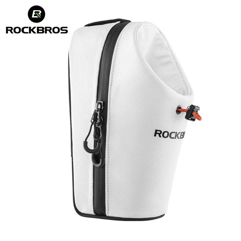 ROCKBROS Bicycle Front Bag 1.5L Water Bottle Bag Folding Bike Handlebar Bag MTB Road Riding Adjustable Large-caliber Cycling Bag 1.5L