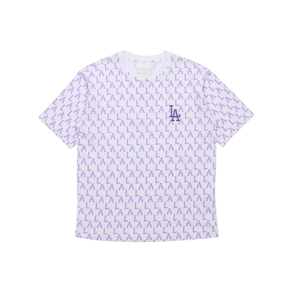 MLB Los Angeles Dodgers Full Mark Round Neck Printed Pullover Short Sleeve T-Shirt Unisex T-Shirt White 31TSM1131-07V