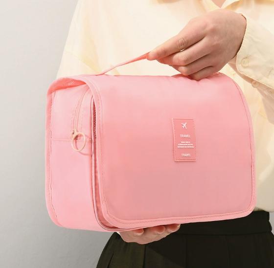1PC Oxford Fabric White Diagonal Storage Bag, Foldable Hanging Makeup Bag, Travel Toiletry Bag