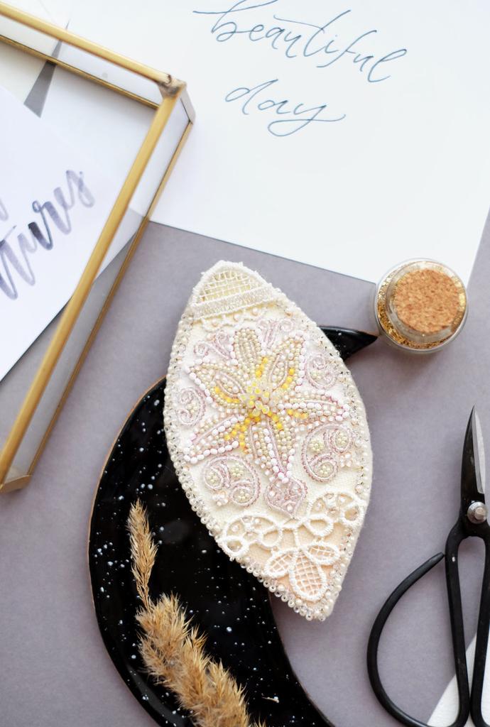 Perlenstickerei-Set Dekorationen auf natürlicher Kunstleinwand Abris Art