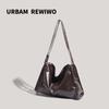 2025 New Double Strap Three-Dimensional Shoulder Bag Large Capacity Vintage Tote Bag Commuter Versatile Crossbody Bag Trendy
