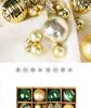 42pcs Electroplated Shiny Christmas Tree Baubles - Creative Hanging Ornaments for Festive Decoration