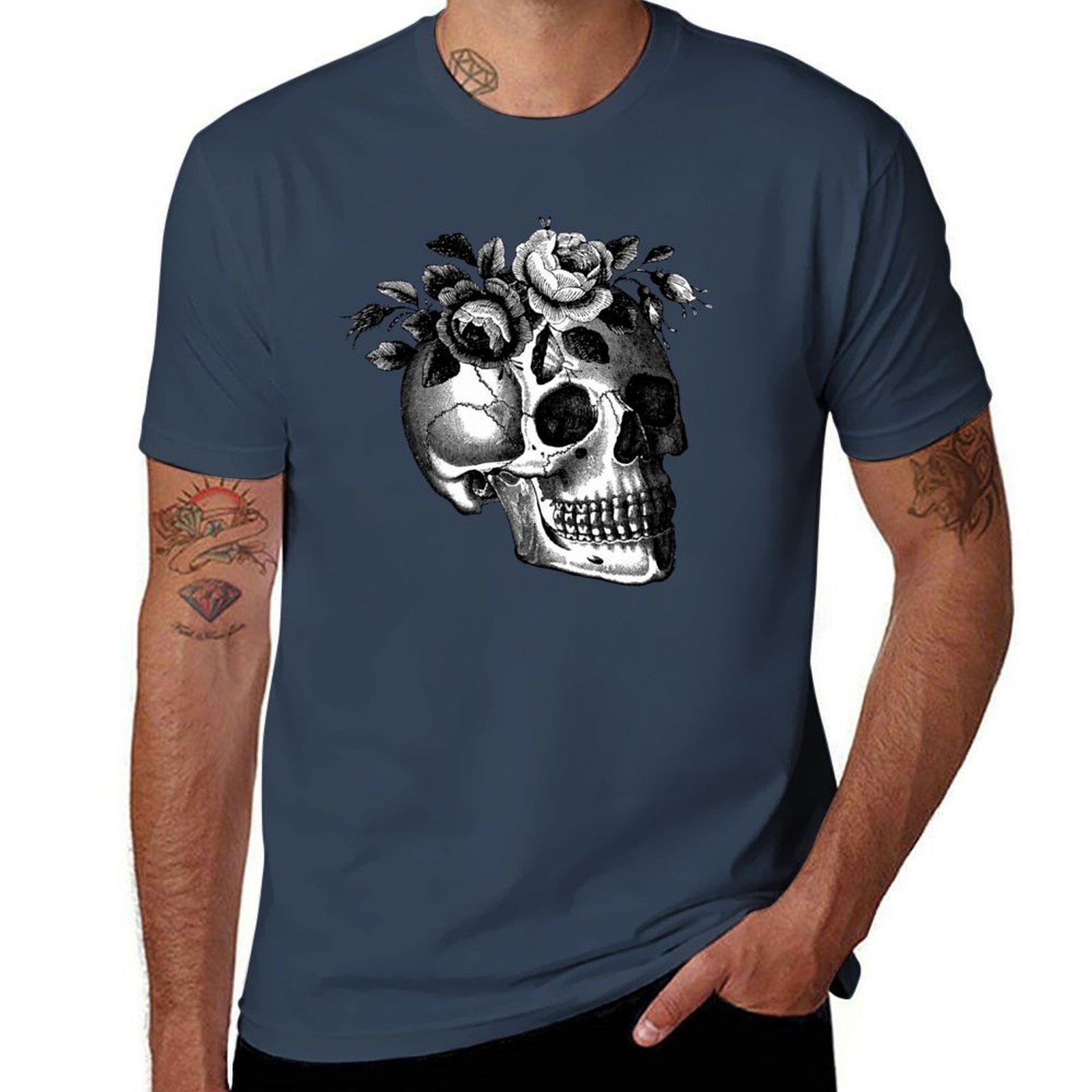 Floral Mortis TShirt Plus Size Outdoor Casual Top S