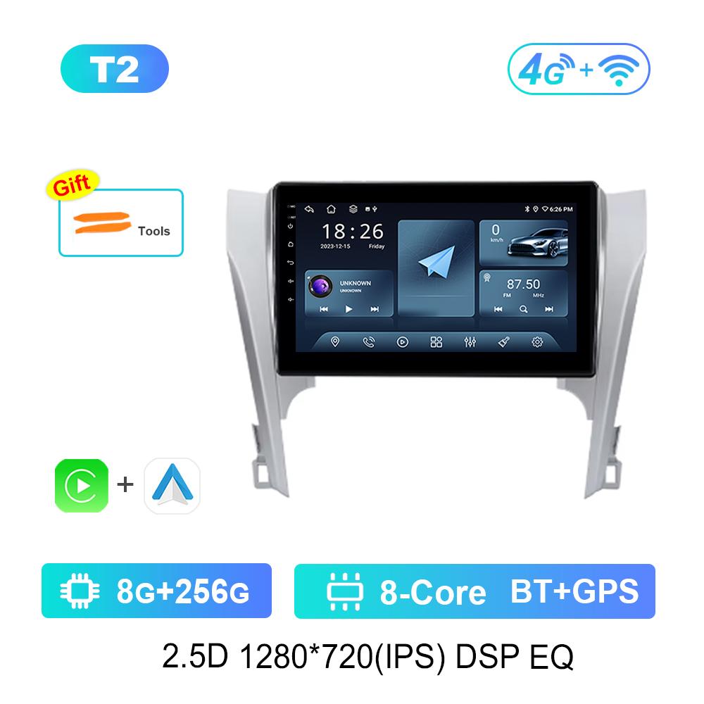 Wireless Carplay Android OS 10'' for Toyota Camry 2011 - 2014 Video Multimedia Player DSP Stereo 4G IPS Screen GPS Navi WiFi