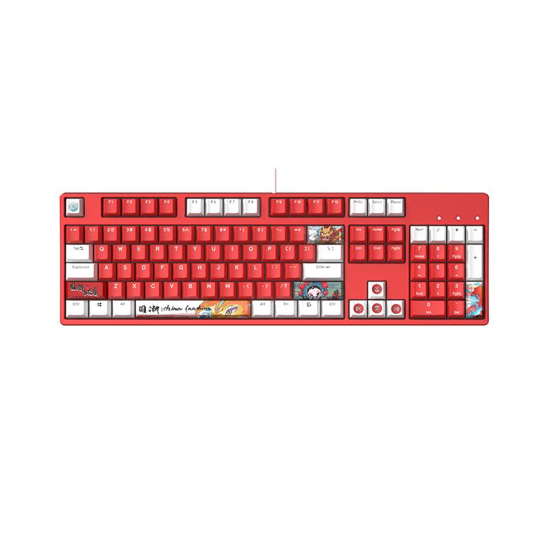 Hot-Swappable Blue Switch Gaming Mechanical Keyboard for Office and E-Sports - 104 Keys, Customizable for Girls