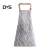 One Size Cooking Apron Large Pocket Durable Women Floral Printed Wipe Hand Kitchen Apron