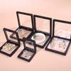 10 transparent floating display boxes, film jewelry packaging boxes, jewelry, necklaces, rings, collectibles storage boxes