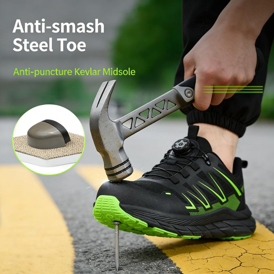 Unisex Steel Toe Safety Shoes For Men Women, Puncture-Proof & Smash-Resistant Breathable And Comfortable Work Shoes Fashionable