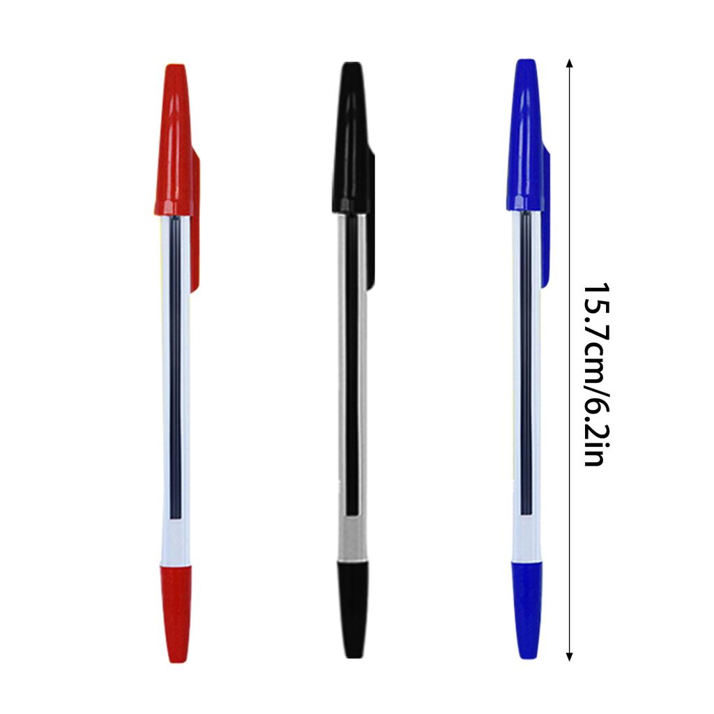 12/24/50/100Pcs Ballpoint Pen Refillable Writing Pens with Refills Comfort Grip Ballpoint Pen Blue Black Redness Ink