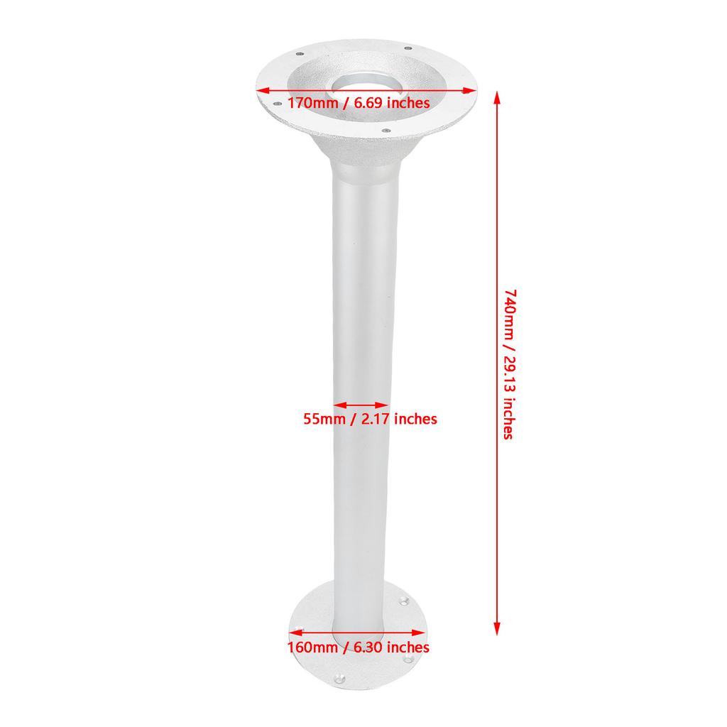 29.13in RV Table Leg Detachable Aluminium Alloy Table Pedestal Detachable Table Base Stand Leg for Motorhome Campervan Boats