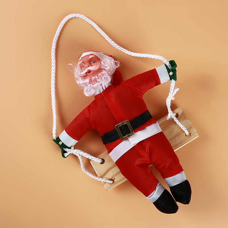 Santa Claus Climbing Ladder Ornaments Xmas Tree Santa Claus Climbing Ladder Rope Hanging Pendant Merry Christmas Decoration