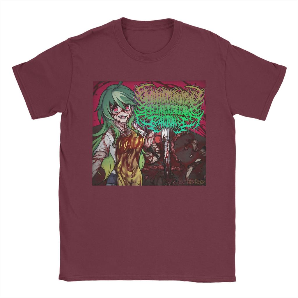 Yandere Chainsaw Factory Chainsaw Sauce Black Gold Dark Rock Anime Second Dimension T Shirt Music TShirts Tshirt Cotton Tees