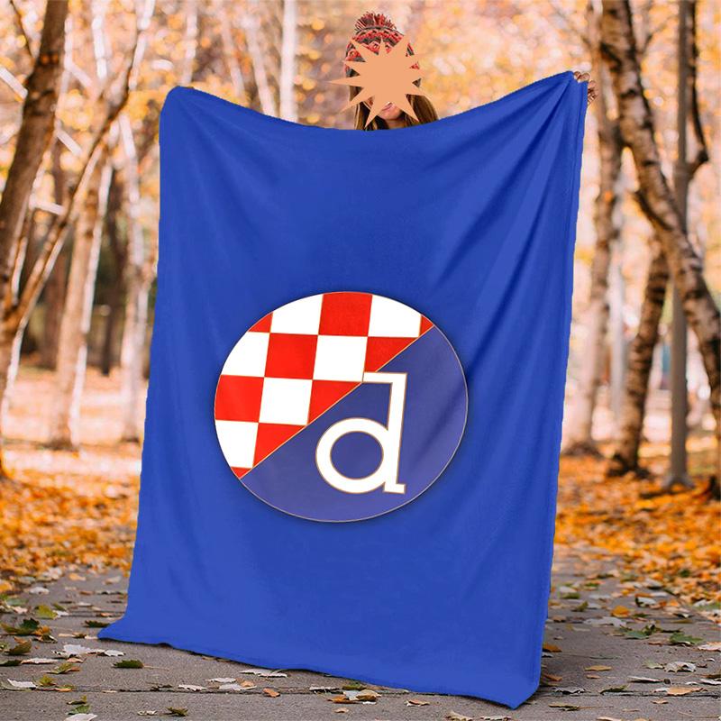 Dinamo Zagreb Flannel Blanket Soft Warm All-Season Throw, Design for Camping, Car Travel, Hiking Sofa, Bed, Office Perfect Gift for Parties