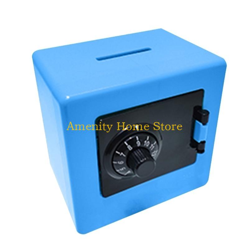 

F26C Mini Money Boxes Combination Lock Change Coin Saving Banknote Cash Piggy Deposit синій