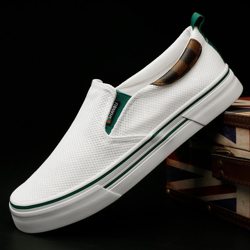 Flash step 24609 men's shoes summer thin breathable casual shoes Korean version fashion mesh trendy shoes lightweight soft-soled cloth shoes