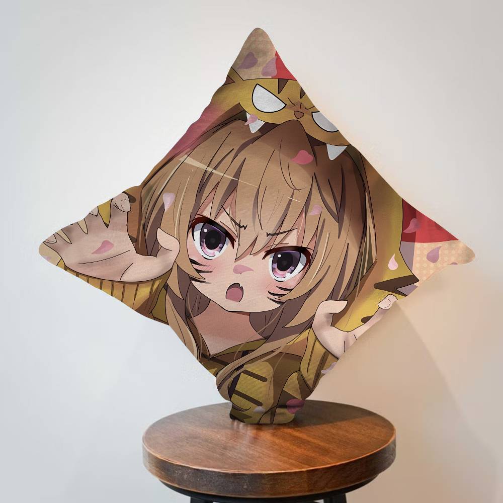 TIGER X DRAGON Toradora Aisaka Taiga cm Cushion Cover Pillow Cover Decor Pillowcase Home Pillowcase for Couch Pillow