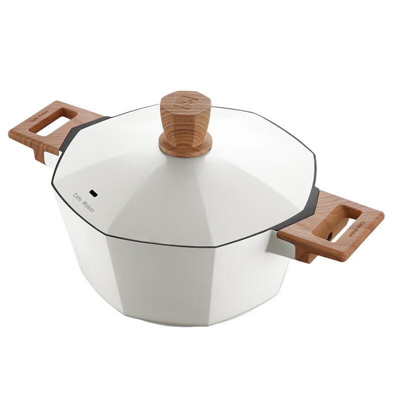 

CateMaker Wood-Stone 24cm Octagonal Non-stick Soup Pot