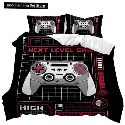 Gamer Bettbezug-Set, Spielekonsole, Action-Tasten, Bettbezug, Mädchen, Jungen, Jugendliche, Erwachsene, Video-Gamepad, Polyester-Bettbezug