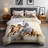 Horses Bedding Set Animal Soft Polyester Duvet Cover Set Quilt Cover With Pillowcase For Bedroom Decor Birthday Gift For Girls