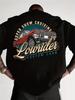 Mens Retro Lowrider Graphic TShirt Cotton Casual Short Sleeve Tee with Vintage Car Design Ribbed Collar for Summer Streetwear
