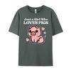 Just A Who Loves Pigs Cute Hog Swine Toddler Girls Street Wear T Shirt Funny Gifts Graphic Tee Shirt