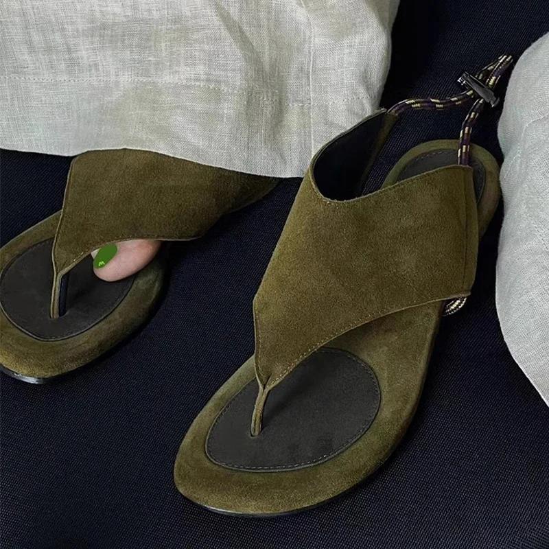 Women's Sandals Flats Clip Toe Designer Shoes Dress Fashion Woman Slippers Summer 2025 Casual Flip Flops Cozy Sandalias De Mujer