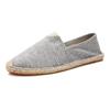 Plus Size Summer Slip-On Espadrilles: Casual Canvas Shoes with Linen Sole & Solid Color Hemp Rope Design