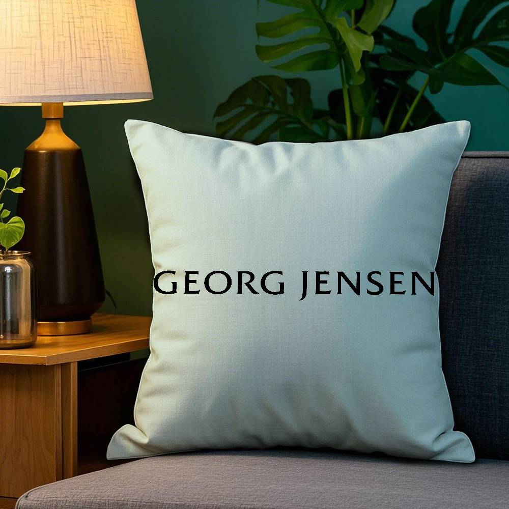 G-Georg Jensen Pillow Case Anti-dustmite Pillowcase Invisible Zipper Silky Short Plush Sofa Cushion Cover 12x12Inch