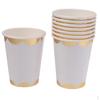 8 Pieces Gold Plated Paper Disposable Cups Birthday Party Tableware