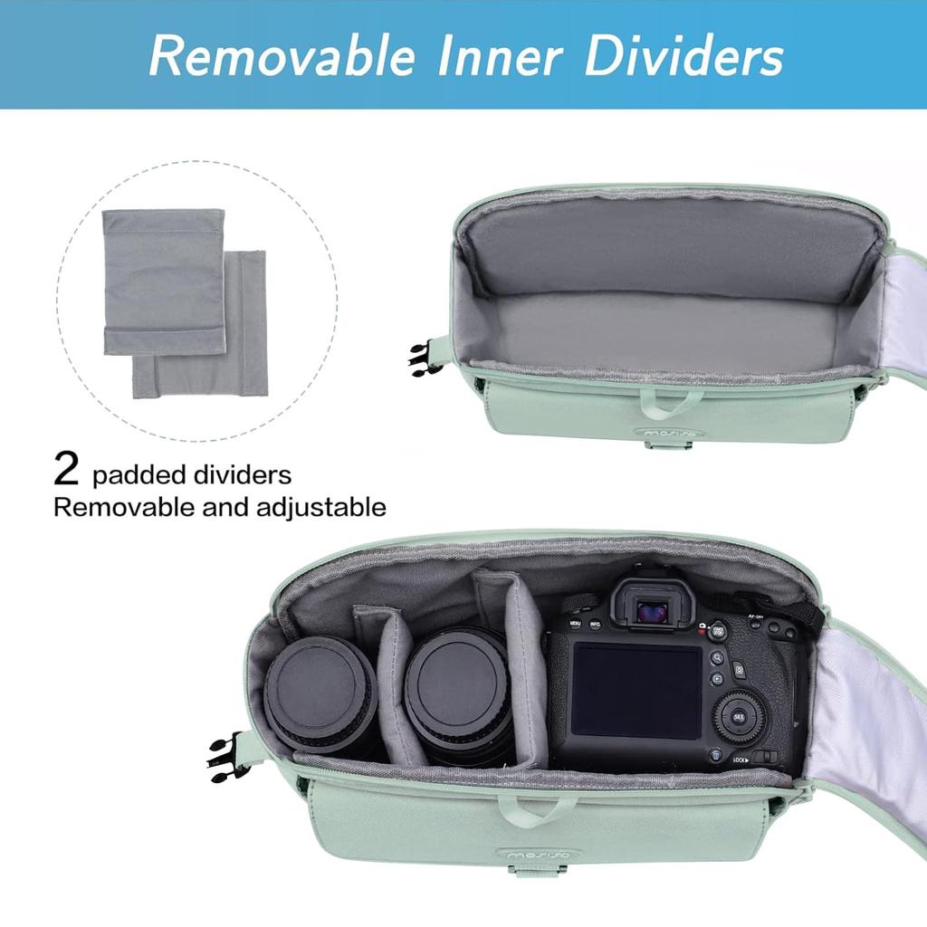 MOSISO Camera Bag for Cameras Compatible with Protective Messenger Bag Compact Crossbody Padded Shoulder Bag with Rain Cover DSLR/SLR/Mirrorless