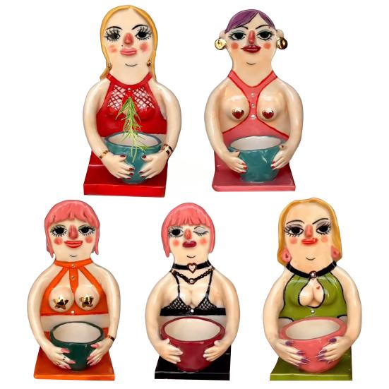Miska na odstraňování bylinek 3-otvorová pryskyřice Sexy ženy Odstraňovač bylinek Kuchyňské bylinky Nástroj na odstraňování listů pro tymián bazalku rozmarýn