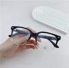 Ultralight Square Anti Blue Light Computer Glasses Women Luxury Brand Trend Rice Nail Big Frame Reading Glasses Presbyopia +3 +5
