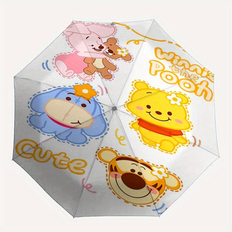Winnie the Pooh,Cute Automatic folding umbrella, 8 ribs portable foldable design, best choice for business and going out, birthday, Hallowee