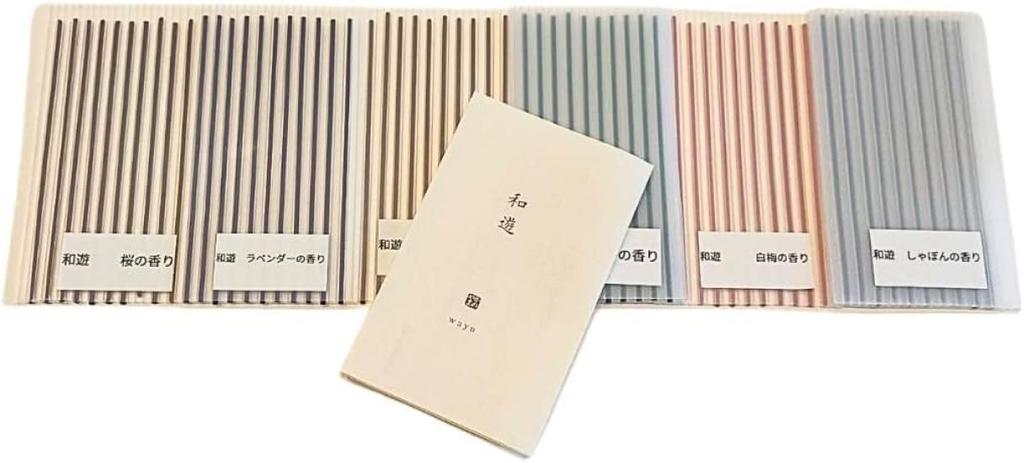 60-stick Trial Set [with Thank You Card] 6-flavor Assortment Aroma Incense Sticks and Incense Set