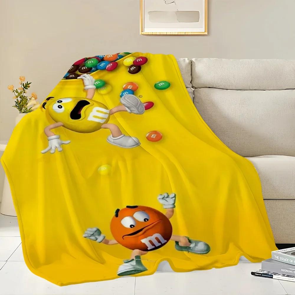 Lustige M-M&M-M’s Skikomfort warm Weich Zuhause Kinder Mittagessen Decke Geeignet für Wohnzimmer Büro Tägliches Reisen Geschenke