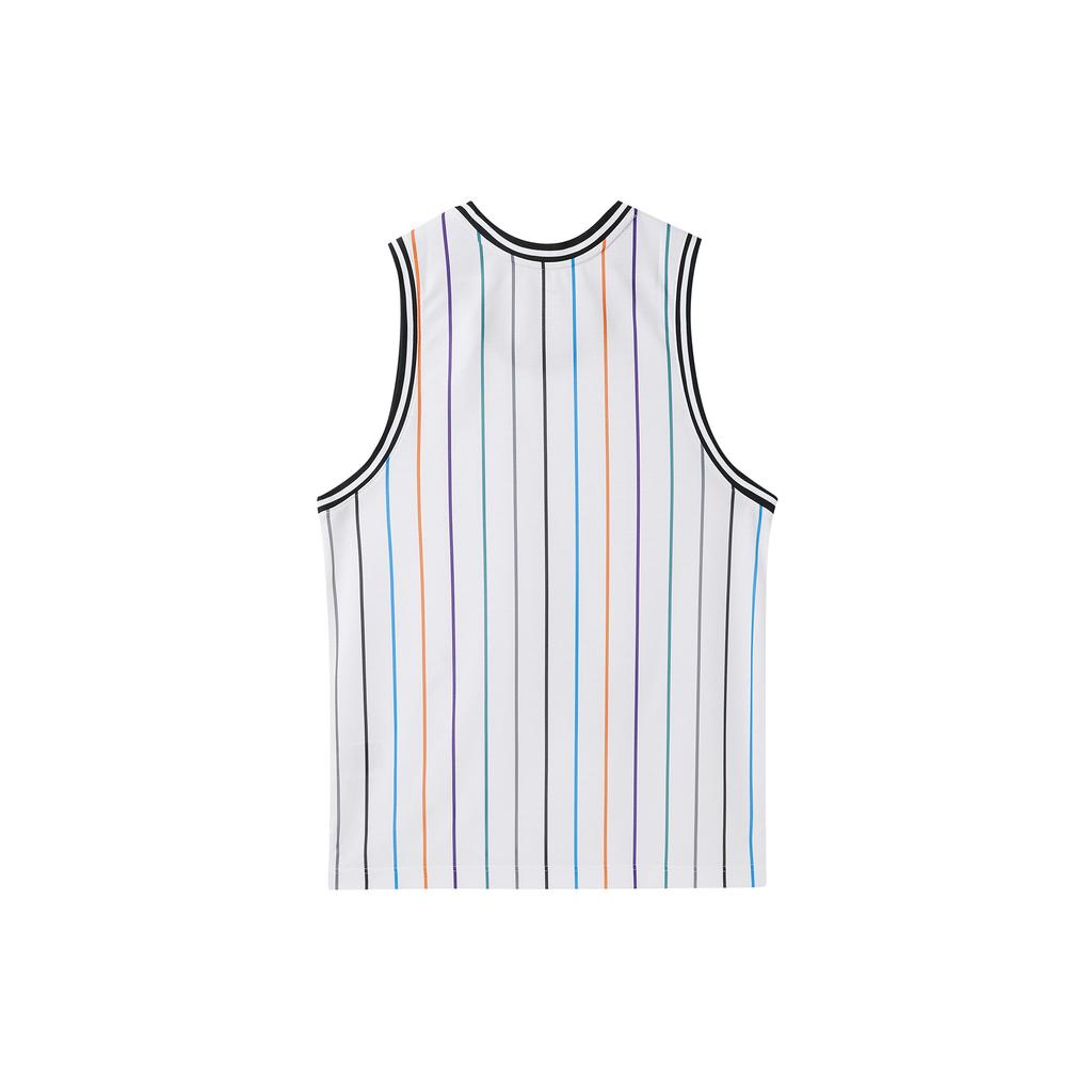 Nike Dri-Fit DNA Striped Round Neck Logo Print Sleeveless Basketball Tank Top Men Tops White DX0436-100