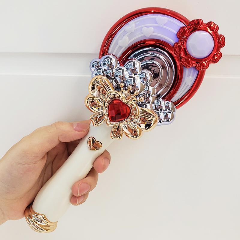 

Маленькая принцесса Музыкальная волшебная палочка Пластиковая игрушка Блестящая звезда Палочка феи Игрушка для девочки Световая палочка