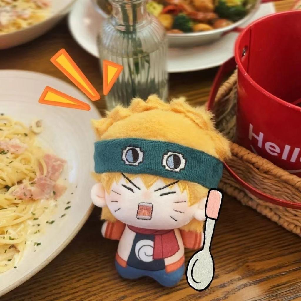 Naruto Anime Peripheral 10cm Uzumaki Naruto Printed Plush Doll - Mini Stuffed Toy Keychain Cute Character Pendant for Fans