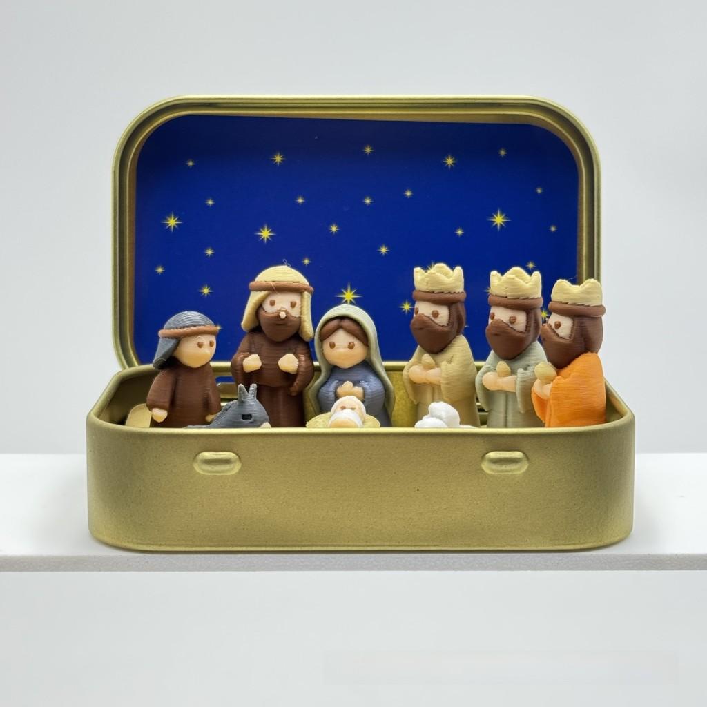 Festive 3d Printed Christmas Ornament Set With Pla Material For Home Decoration Gift