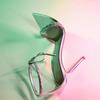 Fashion New Elegant Women Sandals Summer 2025 Sexy Pointed Toe Ankle Strap Thin High Heels Luxury Rhinestone Designer Banquet Party Shoe